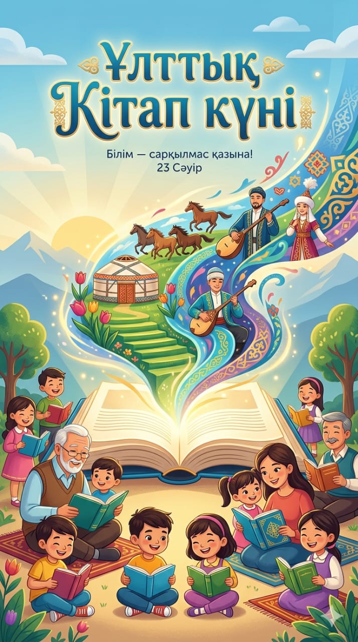 Read more about the article 📚 23 сәуір — Қазақстандағы Ұлттық кітап күні 📚